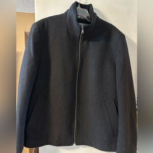 Cardinal of Canada Wool Black ZipUp Jacket w/Ribbed Collar & Quilted Interior AL